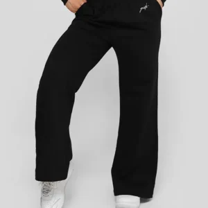 Calça Wide Leg Moletom Growth Preto