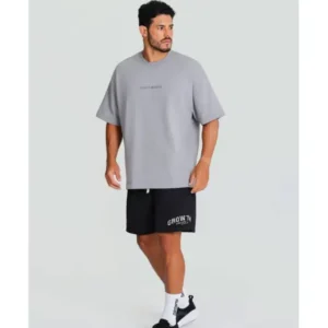 Camiseta Growth Oversized Always Earned cinza claro