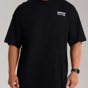 Camiseta Growth Oversized Born Preta