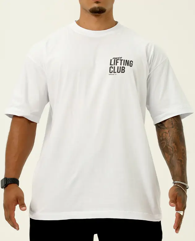 Camiseta Growth Oversized Lifting Branco