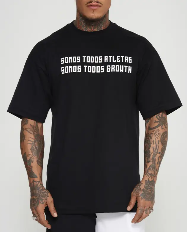 Camiseta Oversized Todos Growth Preto
