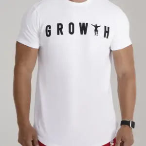 CAMISETA PREMIUM LONG GROWTH MAN BRANCA