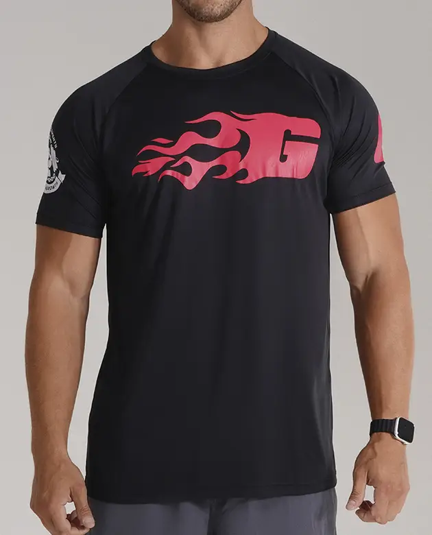 Camiseta Preta Dry Fit Growth Worldwide
