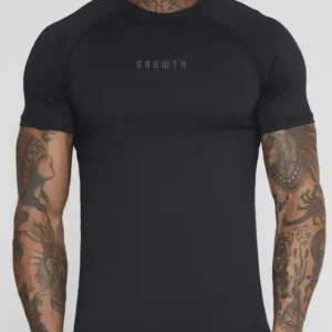 Camiseta Preta Manga Curta Termica Segunda Pele Growth Under