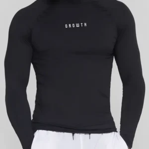 Camiseta Preta Manga Longa Termica Segunda Pele Growth Under