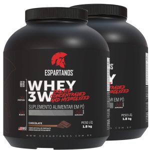 Kit 2x Whey Protein 3w 1,8kg Espartanos – Total 3,6kg