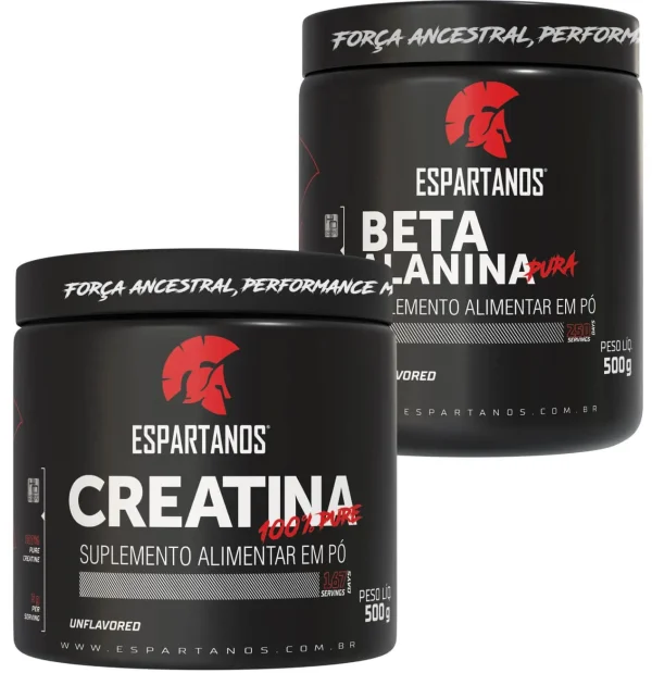 Creatina 100% Pura 500g + Beta Alanina 100% Pura 500g Suplementos