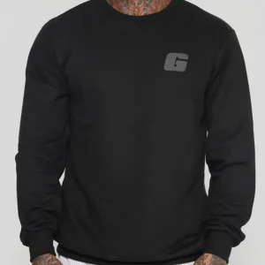 Casaco Moletom Preto Growth Logo G