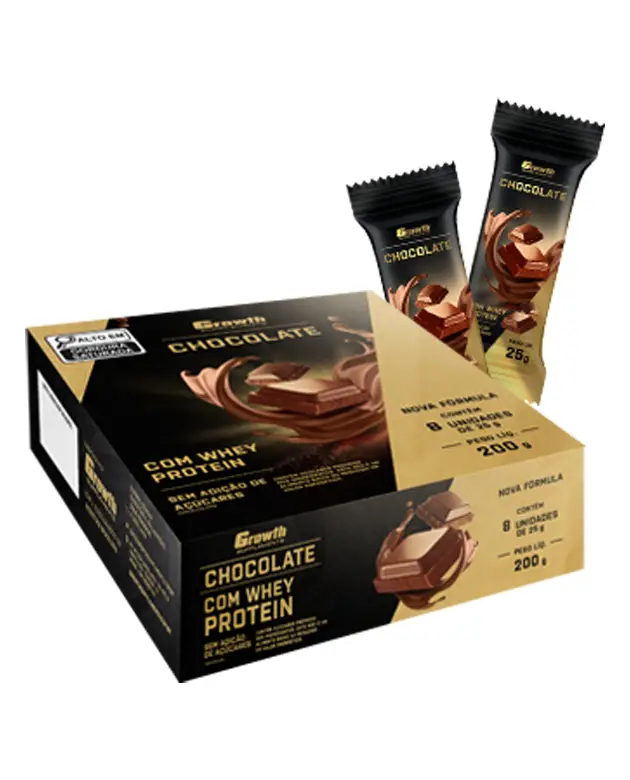 Chocolate Preto com Whey Protein – Display C/ 8Un