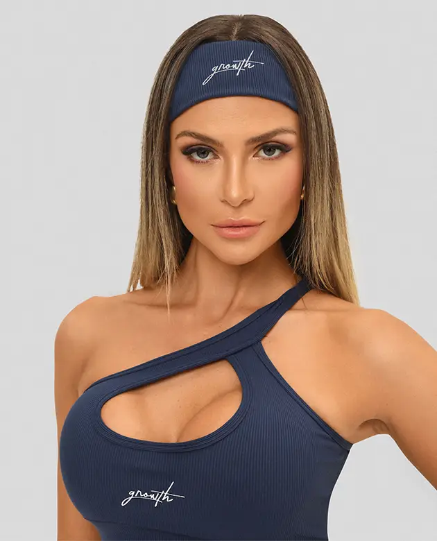 Faixa Larga Growth Hand Marinho