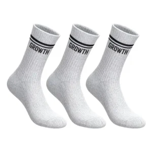 Kit 3 Meias Premium Growth Under Cinza Grafite