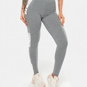 Legging Cinza Mescla Ad Recorte Logo Growth