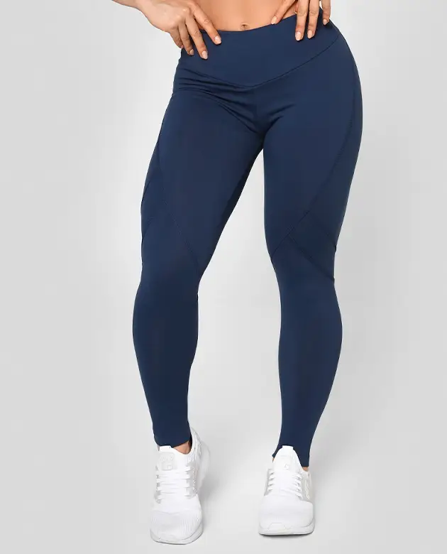 Legging Growth Cut Manuscrito Azul Marinho