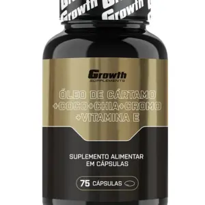 Óleo de Cártamo + Coco + Chia + Cromo + Vit E 75 caps