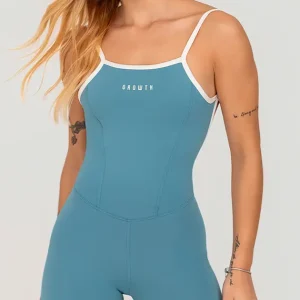 Macaquinho Growth Vies Contrastante Azul Com Off