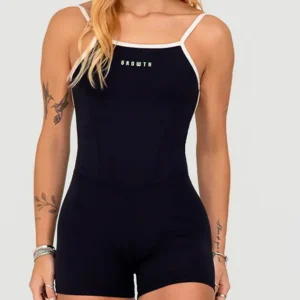 Macaquinho Growth Vies Contrastante Preto Com Off