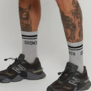 Meia Premium Growth Under Cinza Grafite