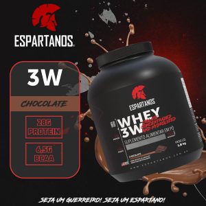 Kit Whey Protein 3w 1,8Kg + Bcaa + Creatina + Shaker
