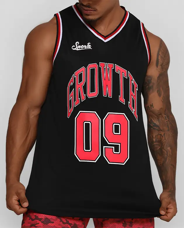 Regata Basket Growth Preta/Vermelha