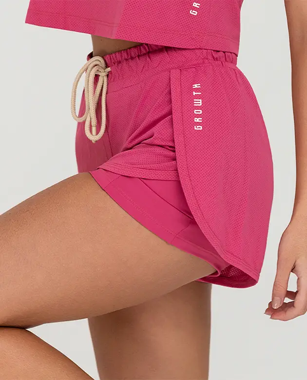 Short Growth Soltinho com Cordao Rosa