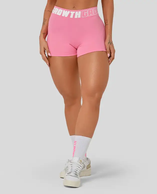 Short Rosa Claro Ad Recorte Logo Growth