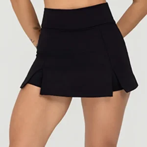 Short Saia Growth Com Recorte Frontal Preto