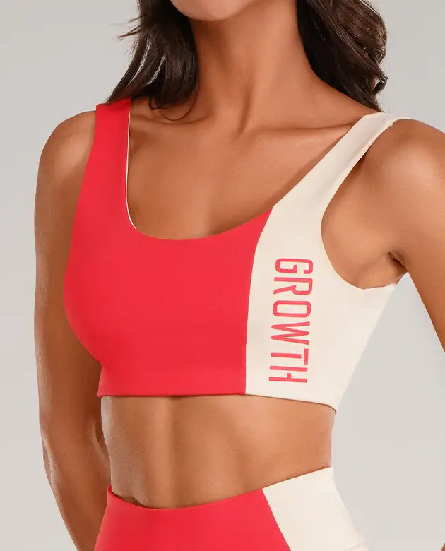 Top Bicolor Growth Vermelho